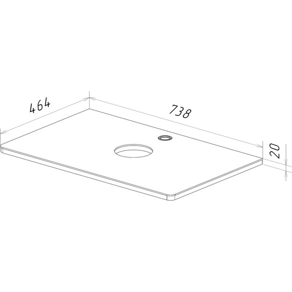 Тумба подвесная со столешницей Lemark Miano 80 см LM06M80T - фото 5