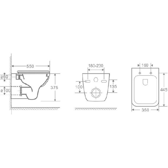 Инсталляция Loranto с подвесным безободковым унитазом Azario Pavia 4501+AZ-2005 - фото 15