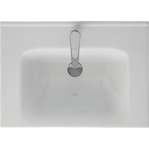 Тумба подвесная с раковиной Lemark Olivia 65 см LM08OL65T, дуб кантри/белый глянец - фото 8