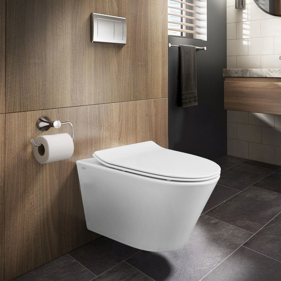 Инсталляция Azario с подвесным безободковым унитазом Creo Ceramique AZ-8010-1000+CR1100NR - фото 17