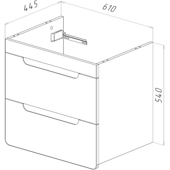 Тумба подвесная с раковиной Lemark Olivia 65 см LM08OL65T, дуб кантри/белый глянец - фото 12