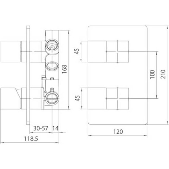 Смеситель для ванны Bossini Cube Z00062.030 - фото 2