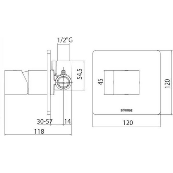 Смеситель для душа Bossini Cube Z00064.030 - фото 2