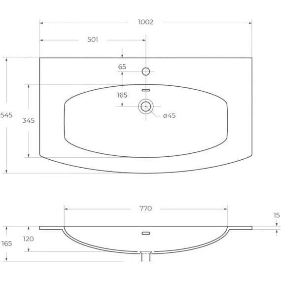 Тумба подвесная с раковиной Cezares Elettra 100 см 55525, Bianco opaco - фото 4