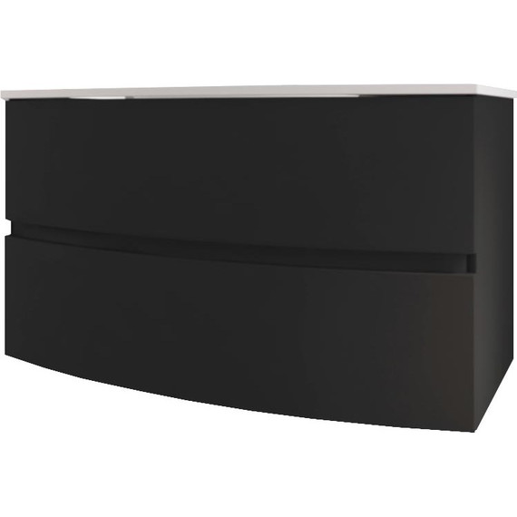 Тумба подвесная с раковиной Cezares Elettra 100 см 55526, Grafite - фото 2