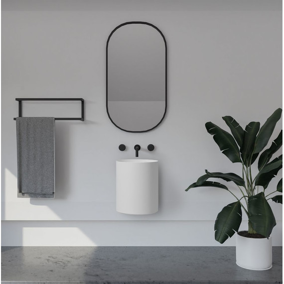 Раковина подвесная Abber Stein 42 см AS2624, белый матовый - фото 3