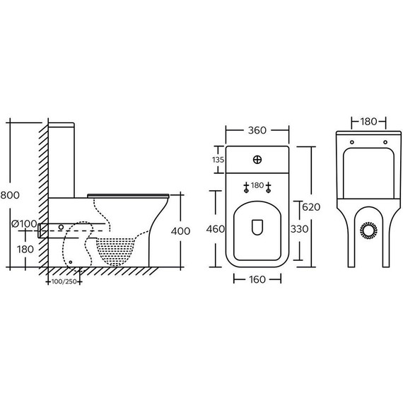 Унитаз-компакт безободковый Azario Fresco AZ-8302 с тонкой крышкой микролифт - фото, картинка 15 Унитаз-компакт безободковый Azario Fresco AZ-8302 с тонкой крышкой микролифт - фото 15
