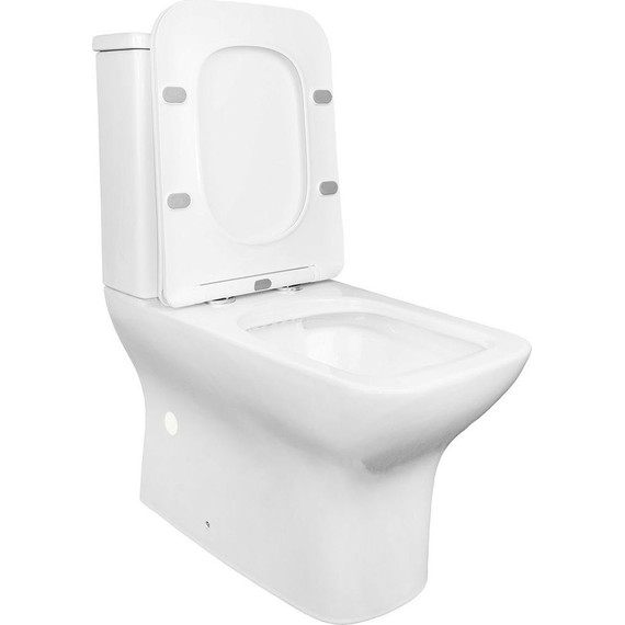 Унитаз-компакт безободковый Azario Fresco AZ-8302 с тонкой крышкой микролифт - фото, картинка 3 Унитаз-компакт безободковый Azario Fresco AZ-8302 с тонкой крышкой микролифт - фото 3