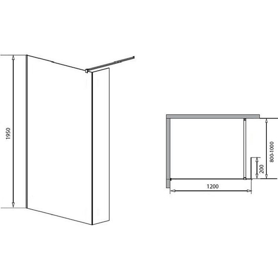 Душевая перегородка Loranto Walk-in 120 см CS-L801 120, хром/прозрачное - фото 3
