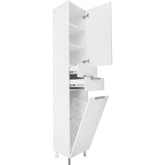 Пенал напольный Стиль 40 см R, б/к, белый - фото, картинка 3 Пенал напольный Стиль 40 см R, б/к, белый - фото 3