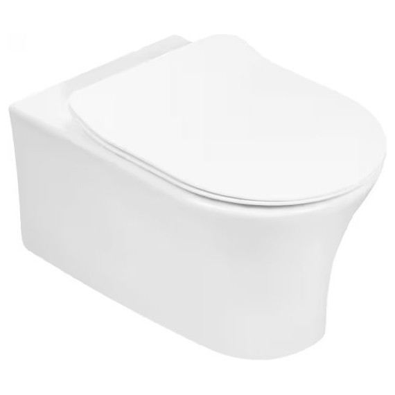 Инсталляция с подвесным безободковым унитазом Jacob Delafon Aleo E21730RU-00, сиденье с тонкой крышкой микролифт - фото 3