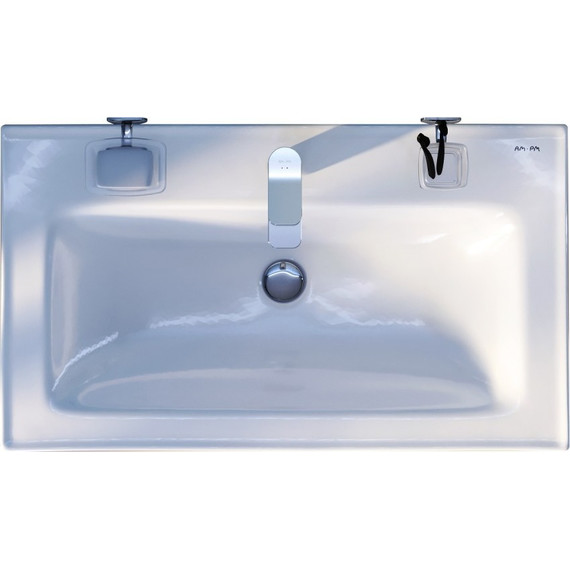 Тумба подвесная с раковиной Am.Pm X-Joy 80 см M85AFHX0802BM, черный матовый, Цвет фасада: чёрный - фото 12