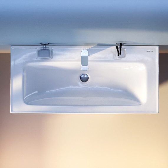 Тумба напольная с раковиной Am.Pm X-Joy 100 см M85AFSX1002WG, белый глянцевый - фото, картинка 13 Тумба напольная с раковиной Am.Pm X-Joy 100 см M85AFSX1002WG, белый глянцевый - фото 13