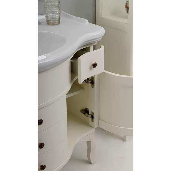 Тумба напольная с раковиной Cezares Rubino 110 см RUBINO.BA.BLO, Bianco laccato opaco - фото 2