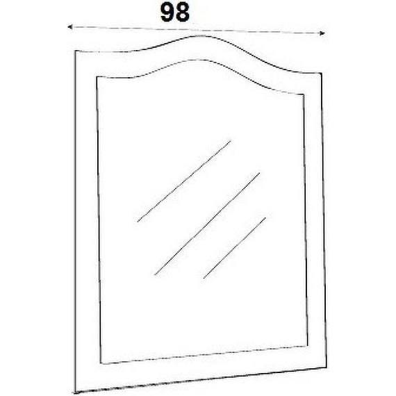 Зеркало Cezares Rubino 98 см RUBINO.SP.BLO, Bianco Laccato Opaco - фото 3
