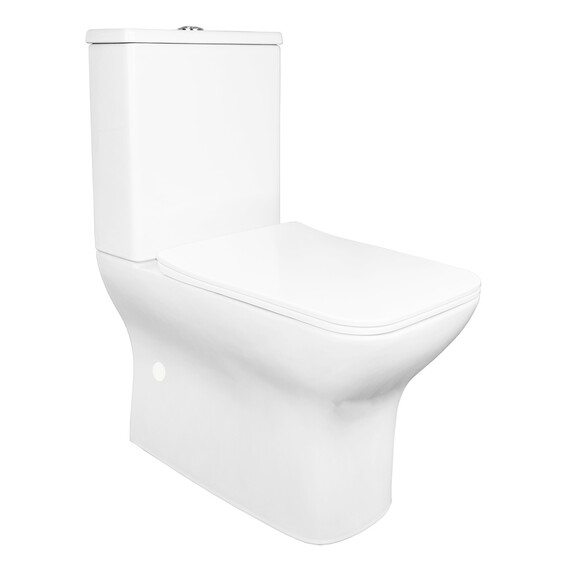 Унитаз-компакт безободковый Azario Fresco AZ-8302 с тонкой крышкой микролифт - фото 