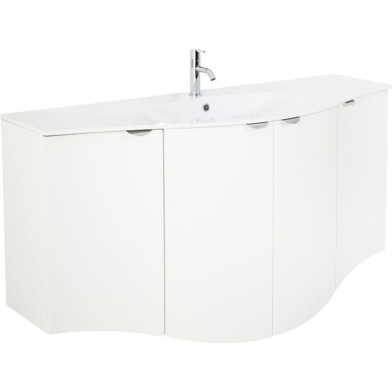 Тумба подвесная с раковиной Cezares Rialto 138 см 55170, Bianco opaco - фото 4