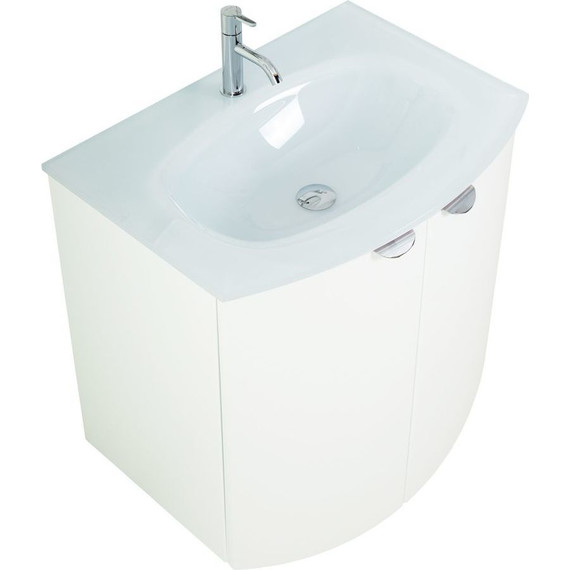 Тумба подвесная с раковиной Cezares Rialto 70 см 55170, Bianco opaco - фото 7