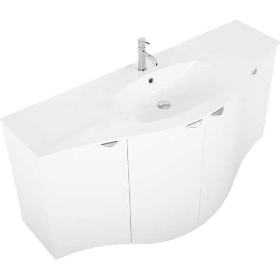 Тумба подвесная с раковиной Cezares Rialto 138 см 55170, Bianco opaco - фото 8