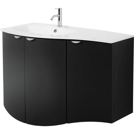 Тумба подвесная с раковиной Cezares Rialto 104 см 55171, Grafite - фото 3