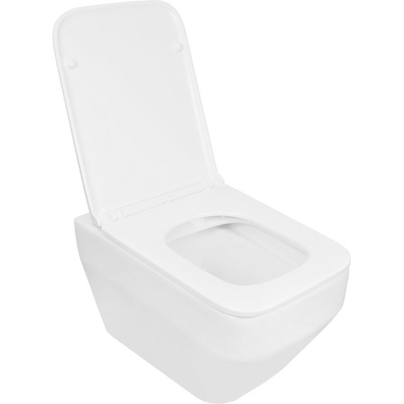 Унитаз подвесной безободковый Azario Moneo AZ-0062 с тонкой крышкой микролифт - фото 2