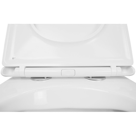 Унитаз подвесной безободковый Azario Moneo AZ-0062 с тонкой крышкой микролифт - фото 6