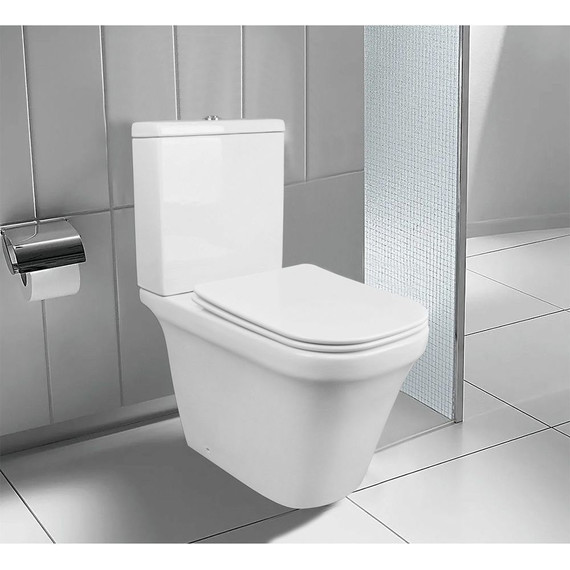 Унитаз-компакт безободковый Azario Candy AZ-1503B с крышкой микролифт - фото 13