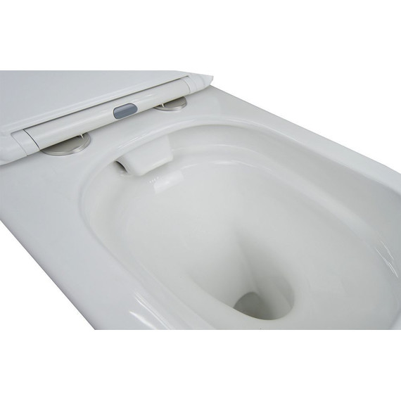 Унитаз-компакт безободковый Azario Candy AZ-1503B с крышкой микролифт - фото 6