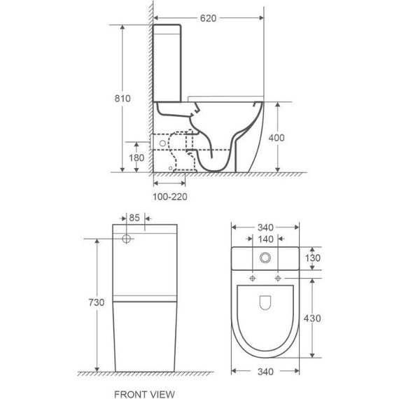 Унитаз-компакт безободковый Azario Mitta AZ-2128 с тонкой крышкой микролифт - фото 3