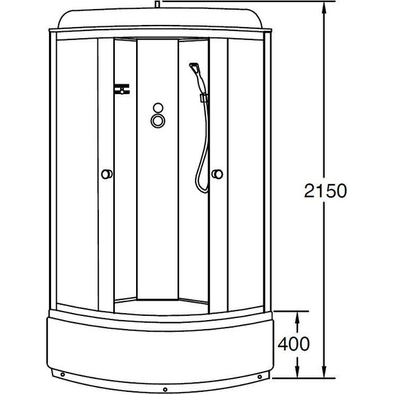 Душевая кабина Loranto CS-6680F 80х80 см, хром/матовое - фото 3