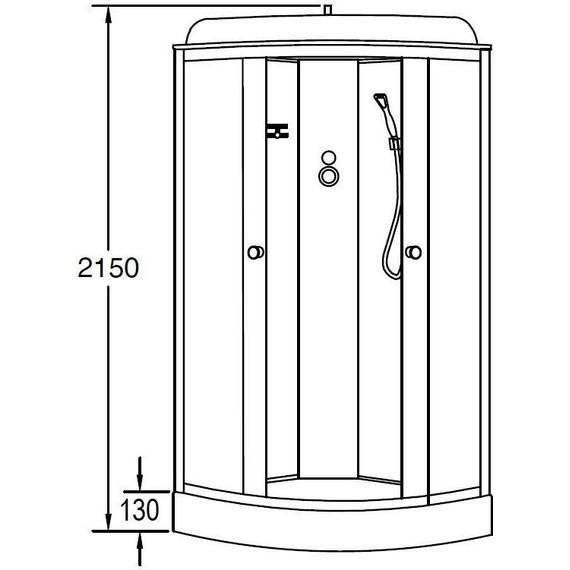 Душевая кабина Loranto CS-6691 F 90х90 см, хром/матовое - фото, картинка 3 Душевая кабина Loranto CS-6691 F 90х90 см, хром/матовое - фото 3