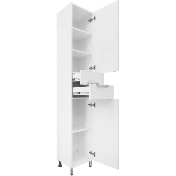 Пенал напольный Стиль 30 см R, белый - фото, картинка 3 Пенал напольный Стиль 30 см R, белый - фото 3