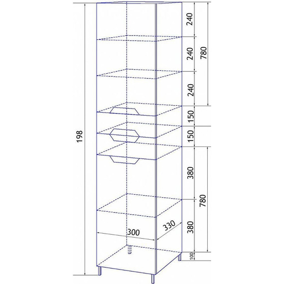 Пенал напольный Стиль 30 см R, белый - фото, картинка 6 Пенал напольный Стиль 30 см R, белый - фото 6
