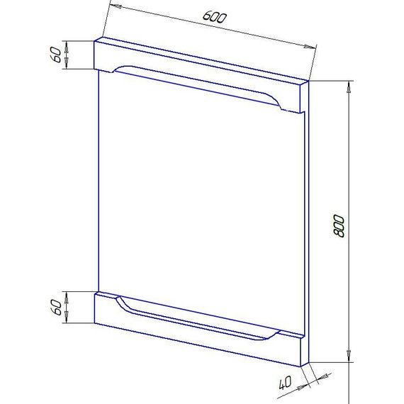 Зеркало Стиль Арфа 60 см, белый - фото 2