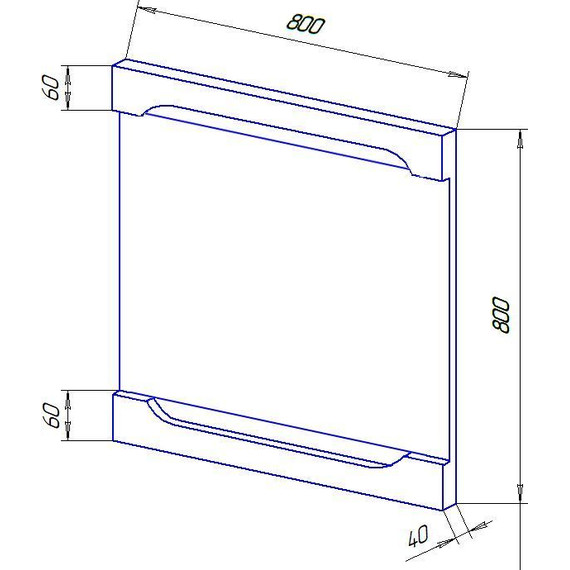 Зеркало Стиль Арфа 80 см, белый - фото 3