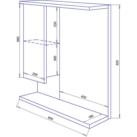 Зеркало-шкаф Стиль Модерн 60 см L, белый - фото 4