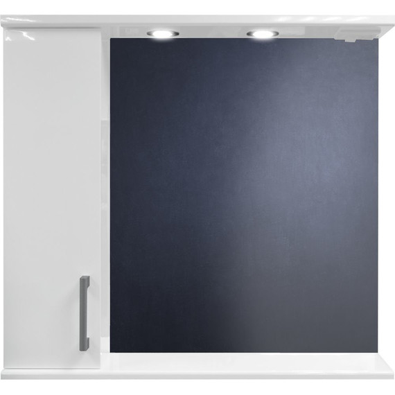 Зеркало-шкаф Стиль Модерн 80 см L, белый - фото 5