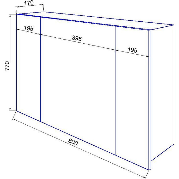 Зеркало-шкаф Стиль Арфа 80 см, белый - фото 4