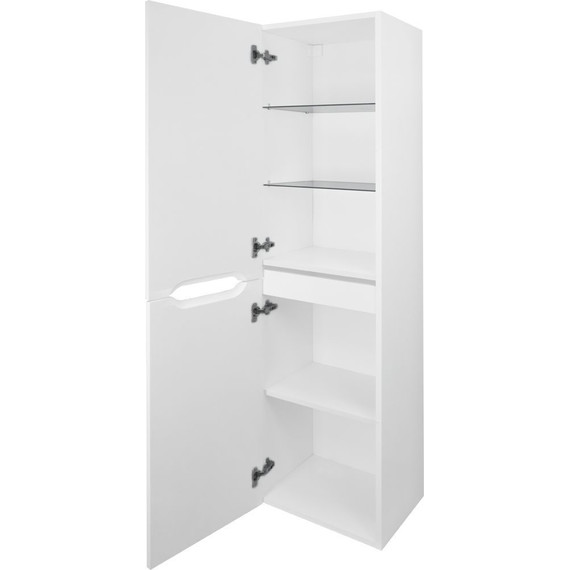 Пенал подвесной Стиль Арфа 40 см L, с подсветкой, белый - фото 2