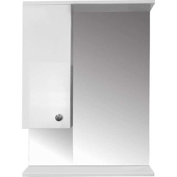 Зеркало-шкаф Стиль Моника 60 см L, без светильника, белый - фото, картинка 2 Зеркало-шкаф Стиль Моника 60 см L, без светильника, белый - фото 2