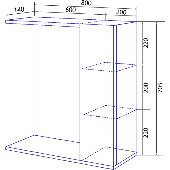 Зеркало-шкаф Стиль Janet 80 см, белый - фото 9