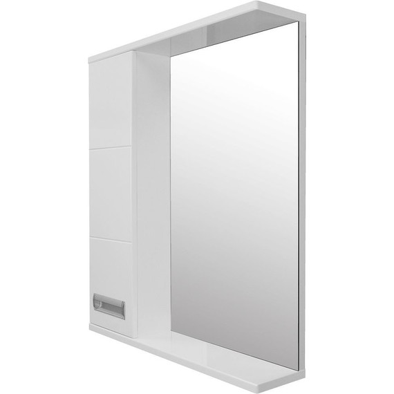 Зеркало-шкаф Стиль Дина 60 см L, белый - фото 3