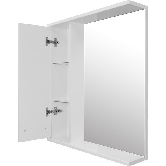 Зеркало-шкаф Стиль Дина 60 см L, белый - фото 4