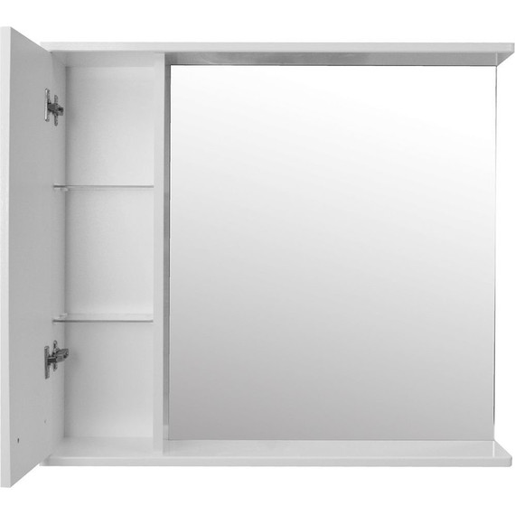 Зеркало-шкаф Стиль Дина 75 см L, белый - фото 3