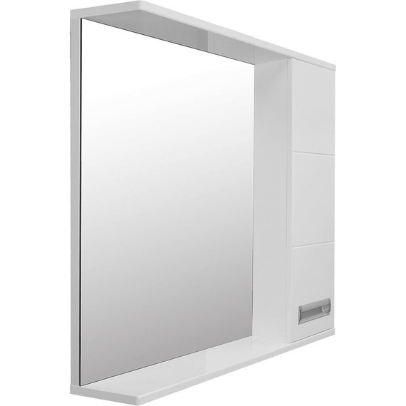 Зеркало-шкаф Стиль Дина 75 см R, белый - фото 4