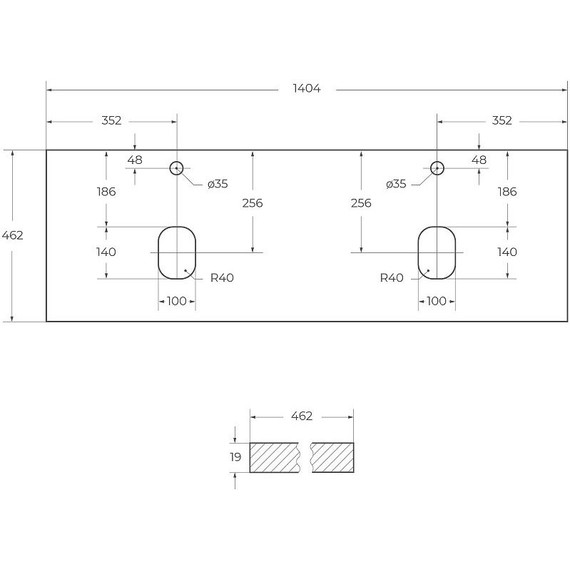 Столешница Cezares 140 см EK-140-2-BL, Bianco Lucido - фото 5