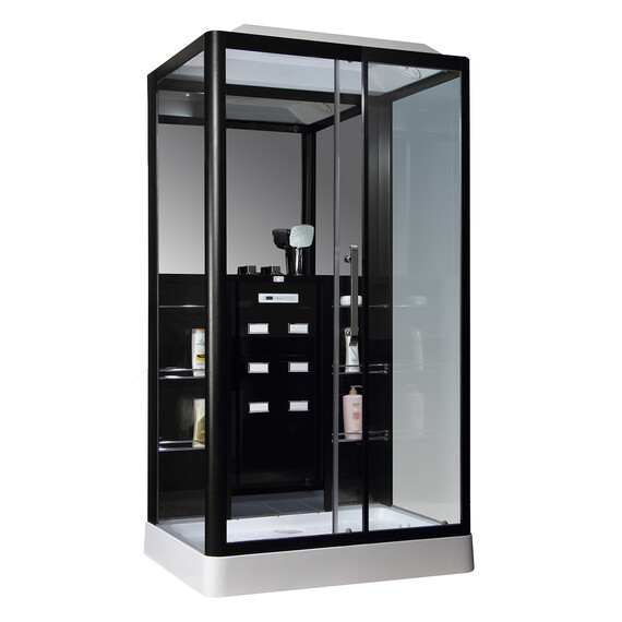 Гидробокс LORANTO CS 127-3A 120х90 см R, хром/прозрачное - фото 