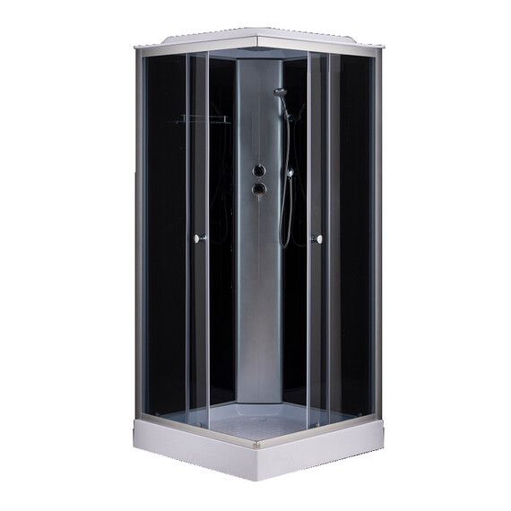 Душевая кабина Loranto CS-6491G 90х90 см, сатин/тонированное - фото 