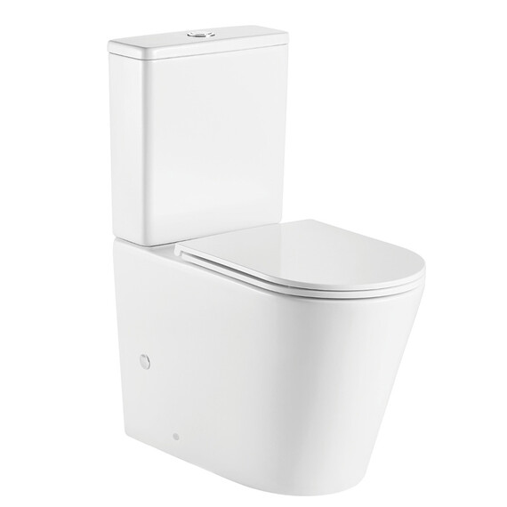 Унитаз-компакт безободковый Azario Vetro AZ-2149 с крышкой микролифт, Цвет производителя: белый - фото 