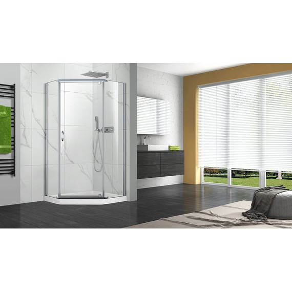 Душевое ограждение Azario Dallas AZ-112P 90х90 см CS00021481, хром/прозрачное - фото 5